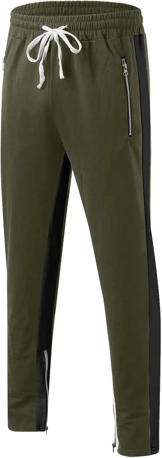 Men Hiking Joggers Sweatpants All Solid Color Painting Cotton Linen Loose Plus Size Loose Straight Sweatpants for Men