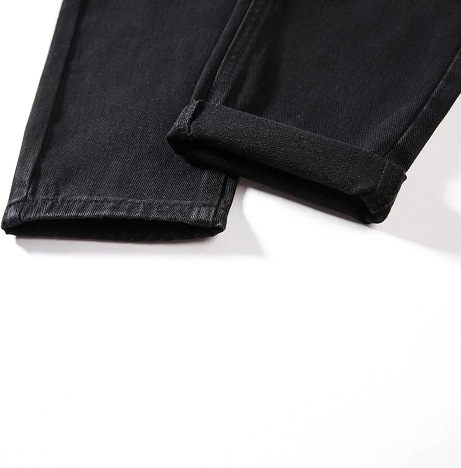 Men Jeans Denim Casual Fashion Street Hip with Pockets Patchwork Men's Straight Hop Comfy Fashion Denim Stretch Fit