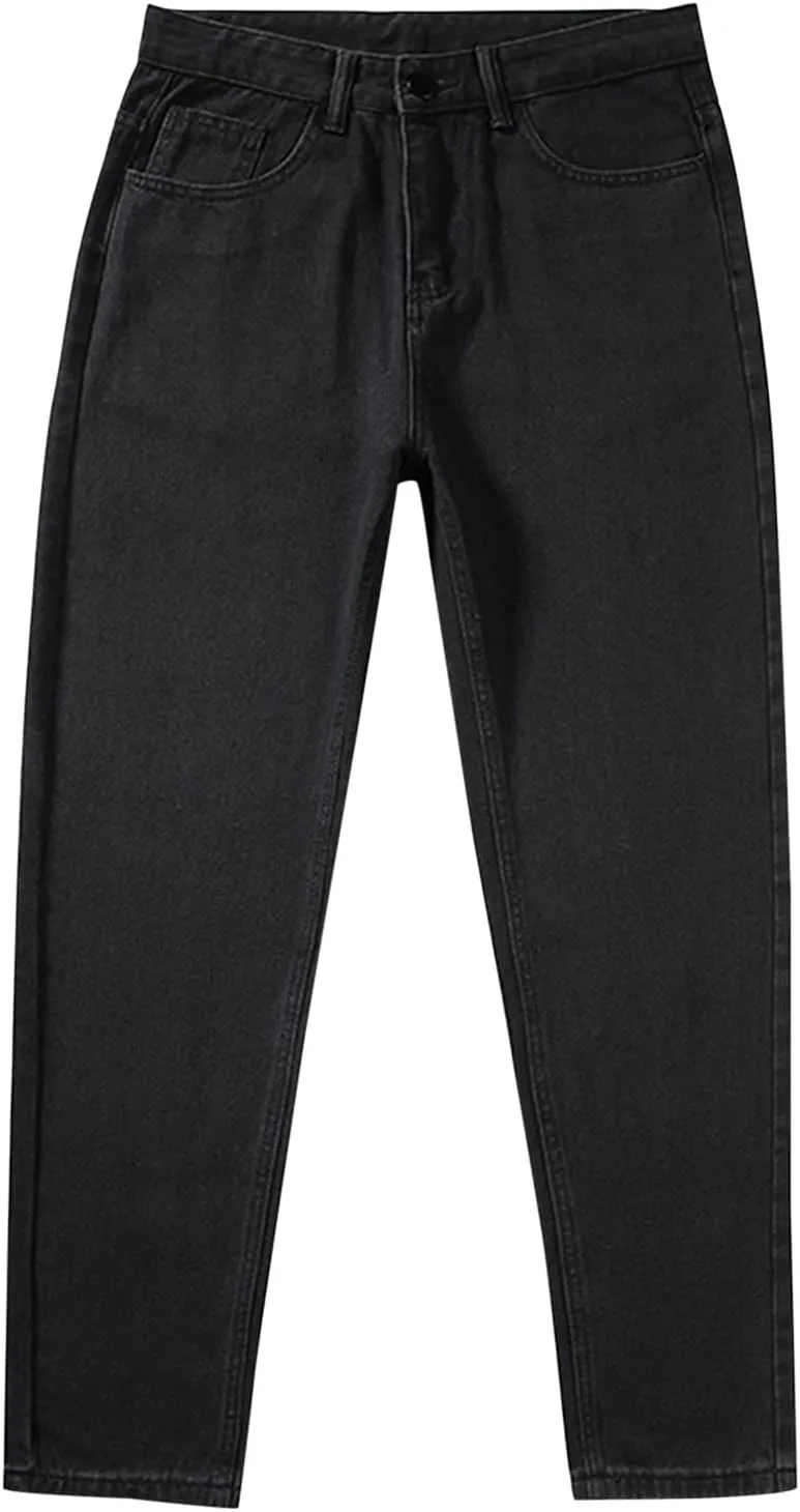 Men Jeans Denim Casual Fashion Street Hip with Pockets Patchwork Men's Straight Hop Comfy Fashion Denim Stretch Fit