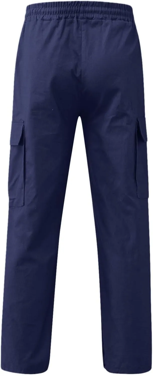 Men Pants Casual Fashion Jogger Active Wear Sweatpants Straight Leg Cargo Combat Pant