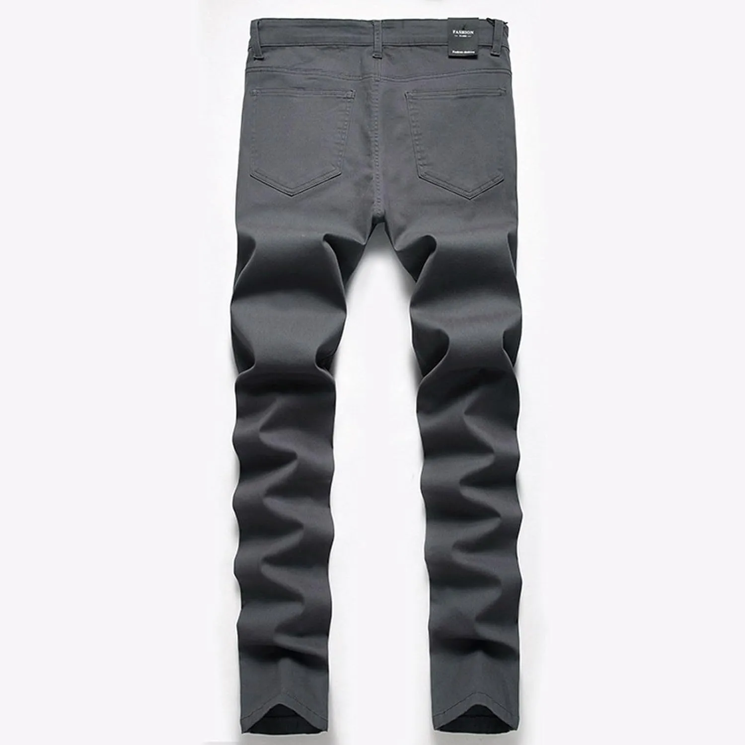 Men Slim Zipper Denim Jeans Pants Straight Leg Plus Size Fashion Pants Flex Waist Jean Jeans for Men Big and Tall