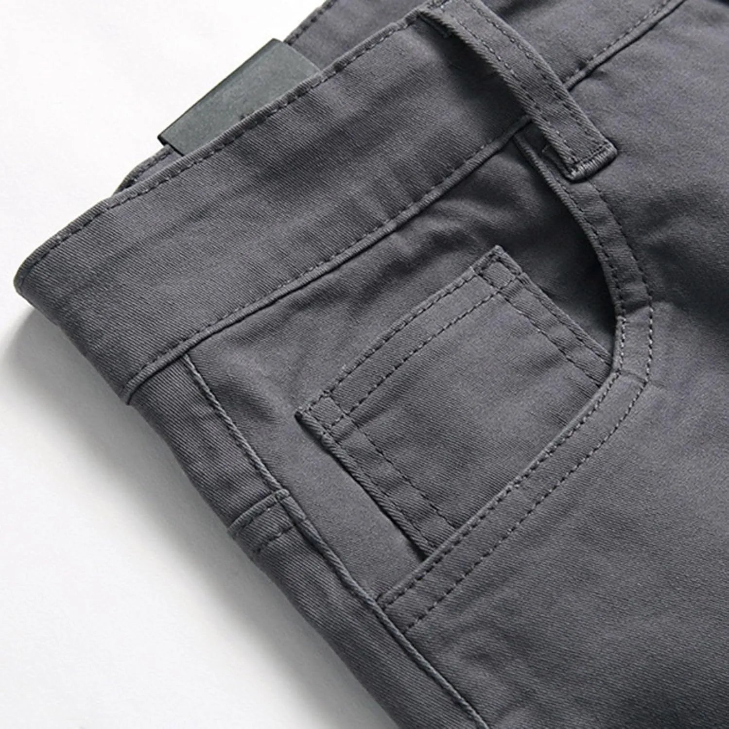 Men Slim Zipper Denim Jeans Pants Straight Leg Plus Size Fashion Pants Flex Waist Jean Jeans for Men Big and Tall