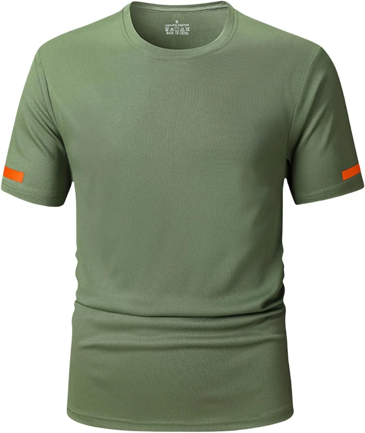 Men's Athletic T Shirts Crewneck Short Sleeve Stretch Tees Gym Workout Basic Tees Regular Fit Fitness Pullover Tops
