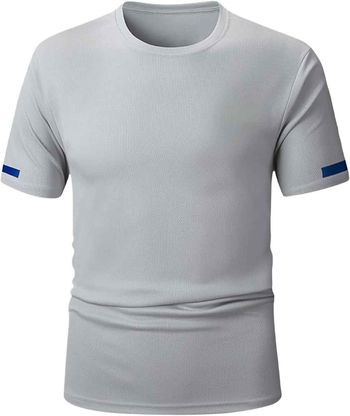 Men's Athletic T Shirts Crewneck Short Sleeve Stretch Tees Gym Workout Basic Tees Regular Fit Fitness Pullover Tops