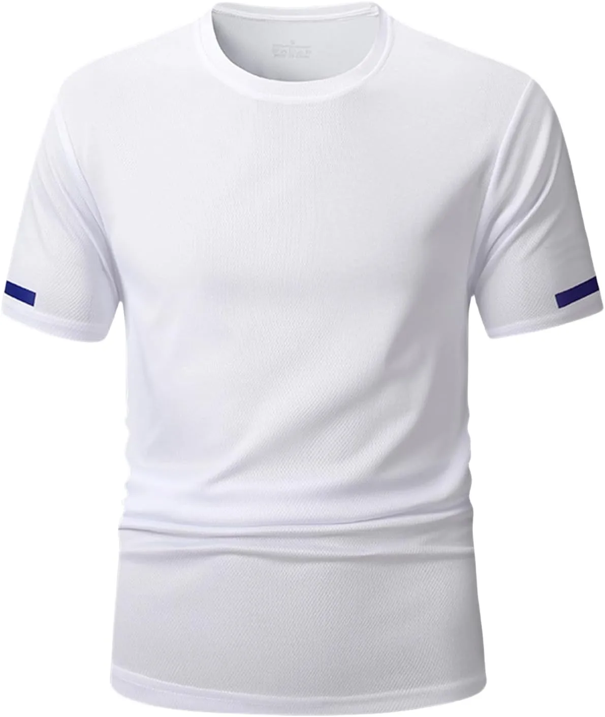 Men's Athletic T Shirts Crewneck Short Sleeve Stretch Tees Gym Workout Basic Tees Regular Fit Fitness Pullover Tops
