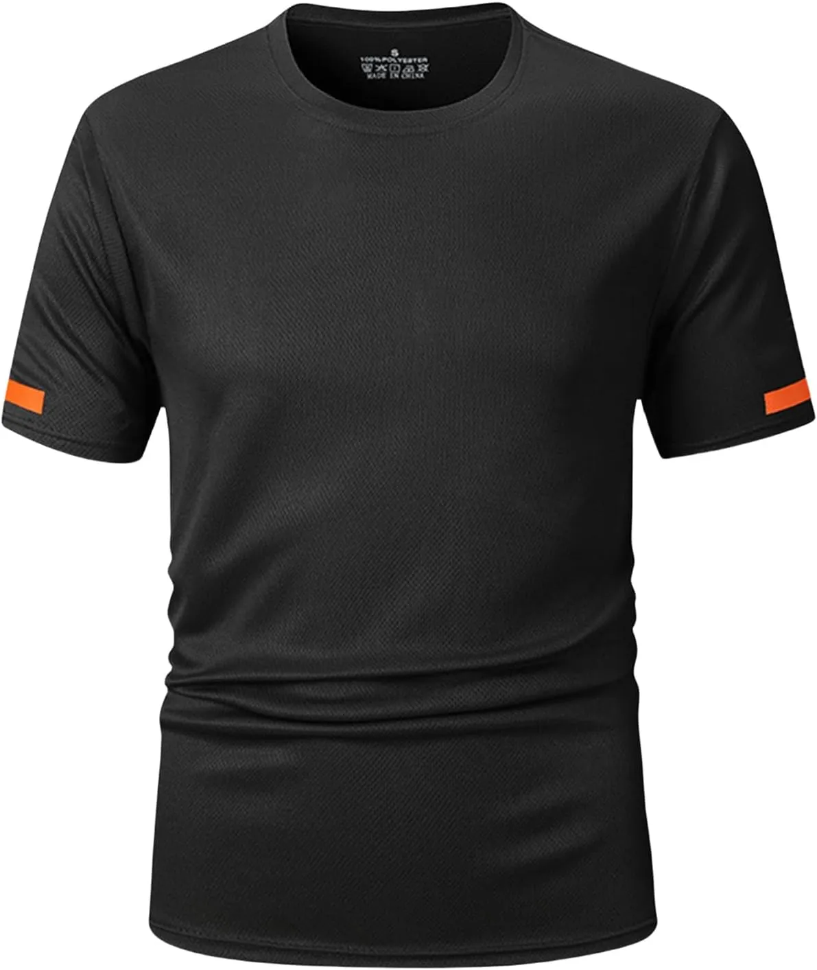 Men's Athletic T Shirts Crewneck Short Sleeve Stretch Tees Gym Workout Basic Tees Regular Fit Fitness Pullover Tops