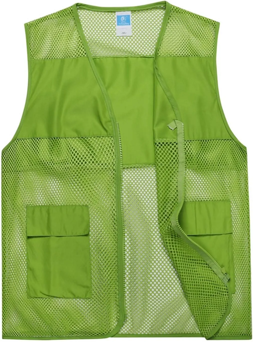 Mens Breathable Mesh Vest Jacket Summer Casual Lightweight Cycling Travel Zip Up Vests Outdoor Fishing Work Waistcoat