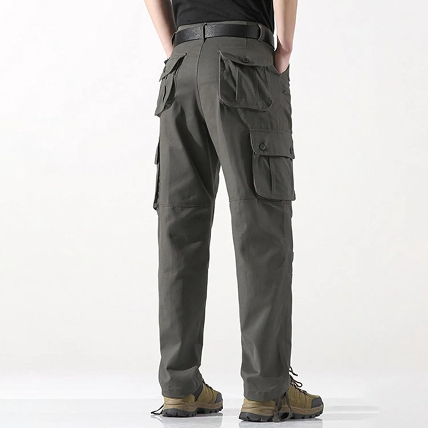 Mens Cargo Pant Drying Casual Pants Multi Pocket Outdoor Sports Hiking Loose Workout Joggers Stretch Sweatpants Mens