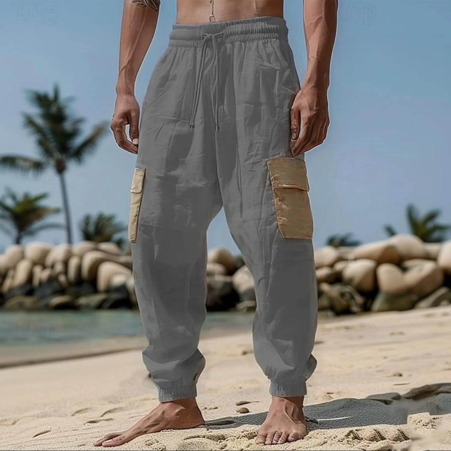 Mens Cargo Pants Mens Casual Pants Relaxed Fit Cargo Sweat Pants Flannel Lined Chino Pants for Men Slim Fit Stretch