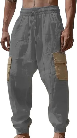 Mens Cargo Pants Mens Casual Pants Relaxed Fit Cargo Sweat Pants Flannel Lined Chino Pants for Men Slim Fit Stretch