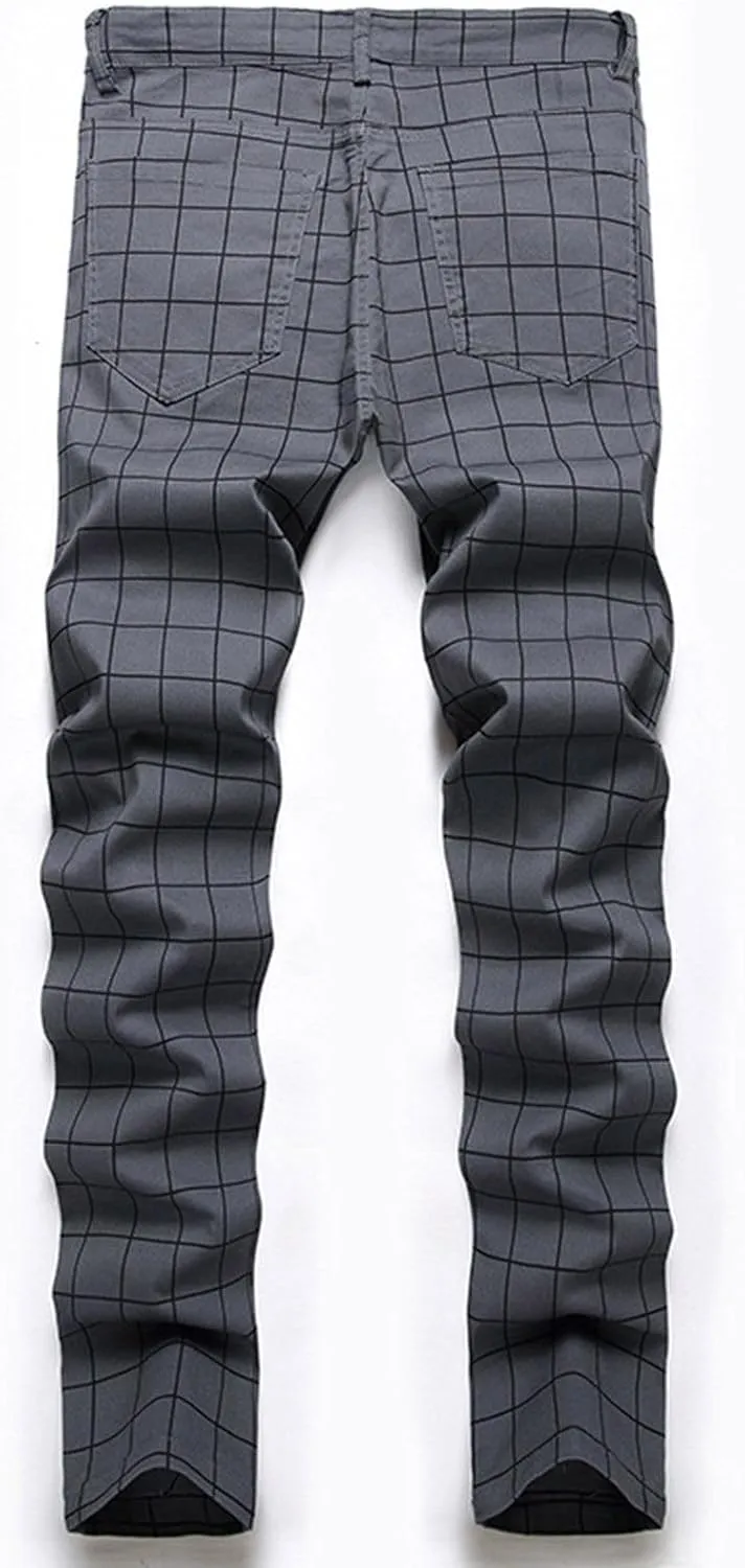 Men's Classic Multi-Pocket Relaxed Straight Leg Plus Size Fashion Pants Straight Mid Rise Jeans Men's Pants Jeans