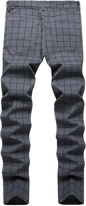 Men's Classic Multi-Pocket Relaxed Straight Leg Plus Size Fashion Pants Straight Mid Rise Jeans Men's Pants Jeans
