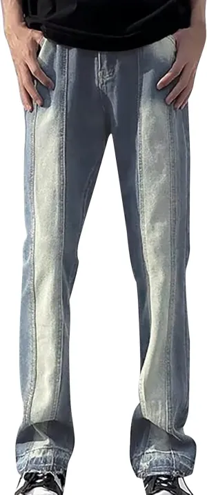 Mens Jeans Comfort Stretch Denim Straight Leg Relaxed Fit Jeans for Men Fit Cotton Jean Jean Pants for Men Mens