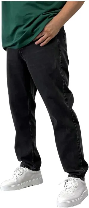 Mens Jeans Relaxed Fit Flex Jeans Washed Retro Straight Leg Pants Loose Fit Denim Trousers for Casual Work Travel Daily