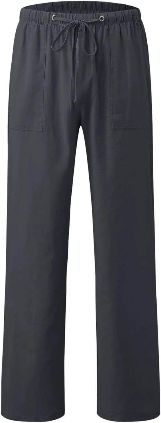Men's Lightweight Jogging Pant Cargo Chino Work Joggers Baggy Sports Casual Sweatpants Stretch Long Pants