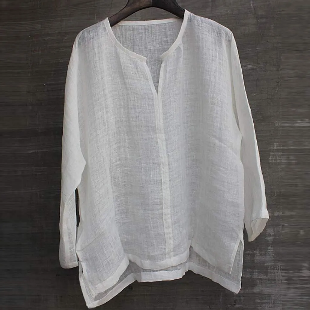 Mens Long Sleeve Shirts Loose Fit Summer Shirt Breathable Lightwetight Casual Tees Basic Solid Color Comfy Tops