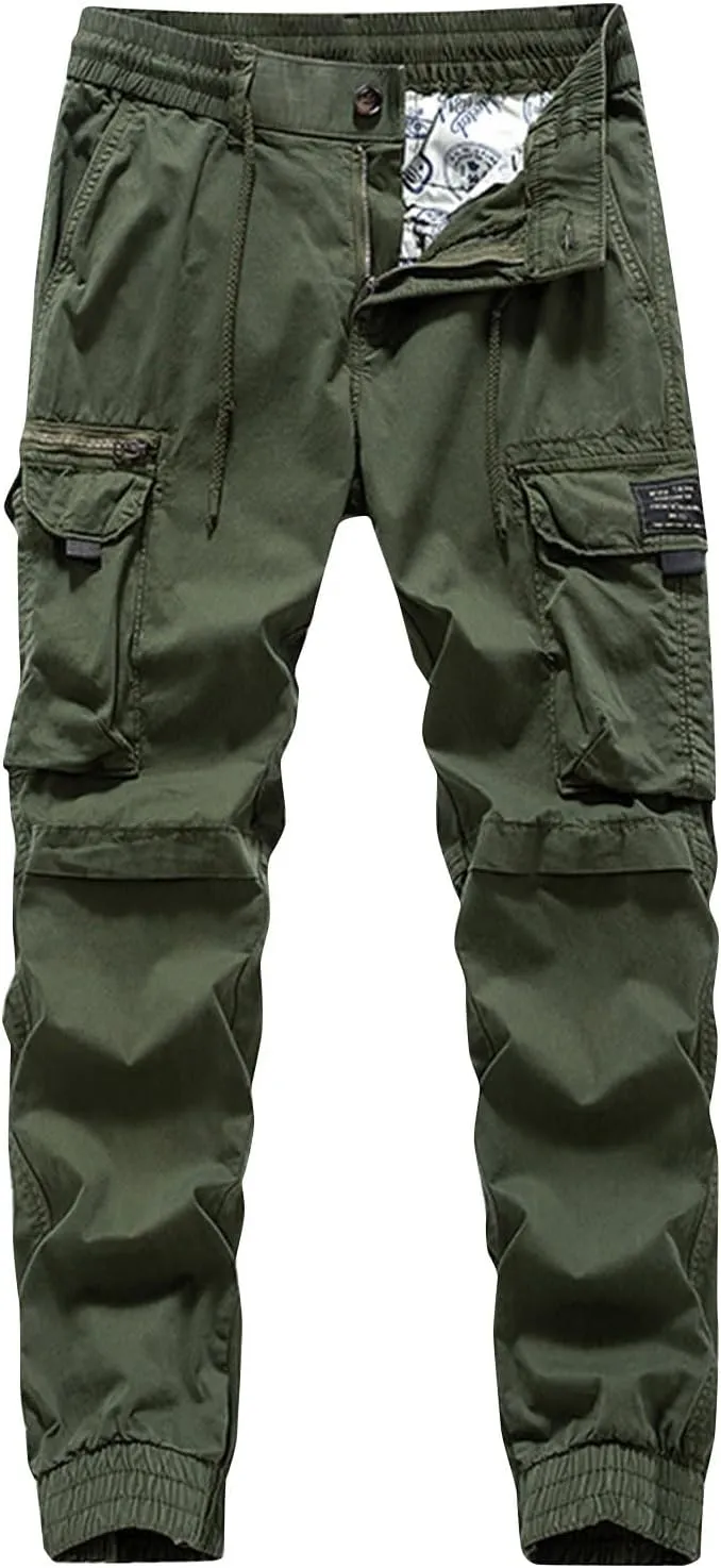 Men's Outdoor Cargo Hiking Pants Mens Ripstop Military Tactical Clothing Waterproof Combat Work Trousers Loose Fit