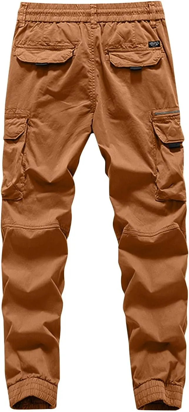 Men's Outdoor Cargo Hiking Pants Mens Ripstop Military Tactical Clothing Waterproof Combat Work Trousers Loose Fit