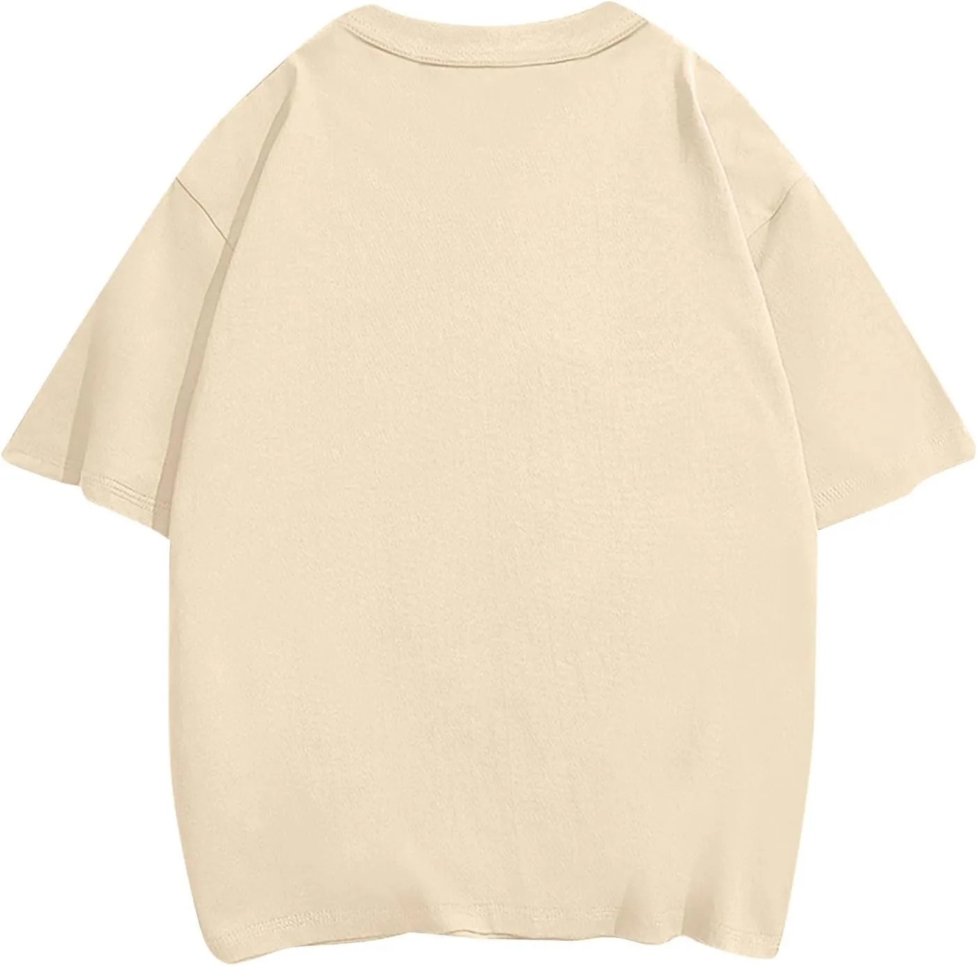 Mens Oversize Pullover Solid Color Casual Tees Fashion Drop Shoulder Short Sleeve Tshirts