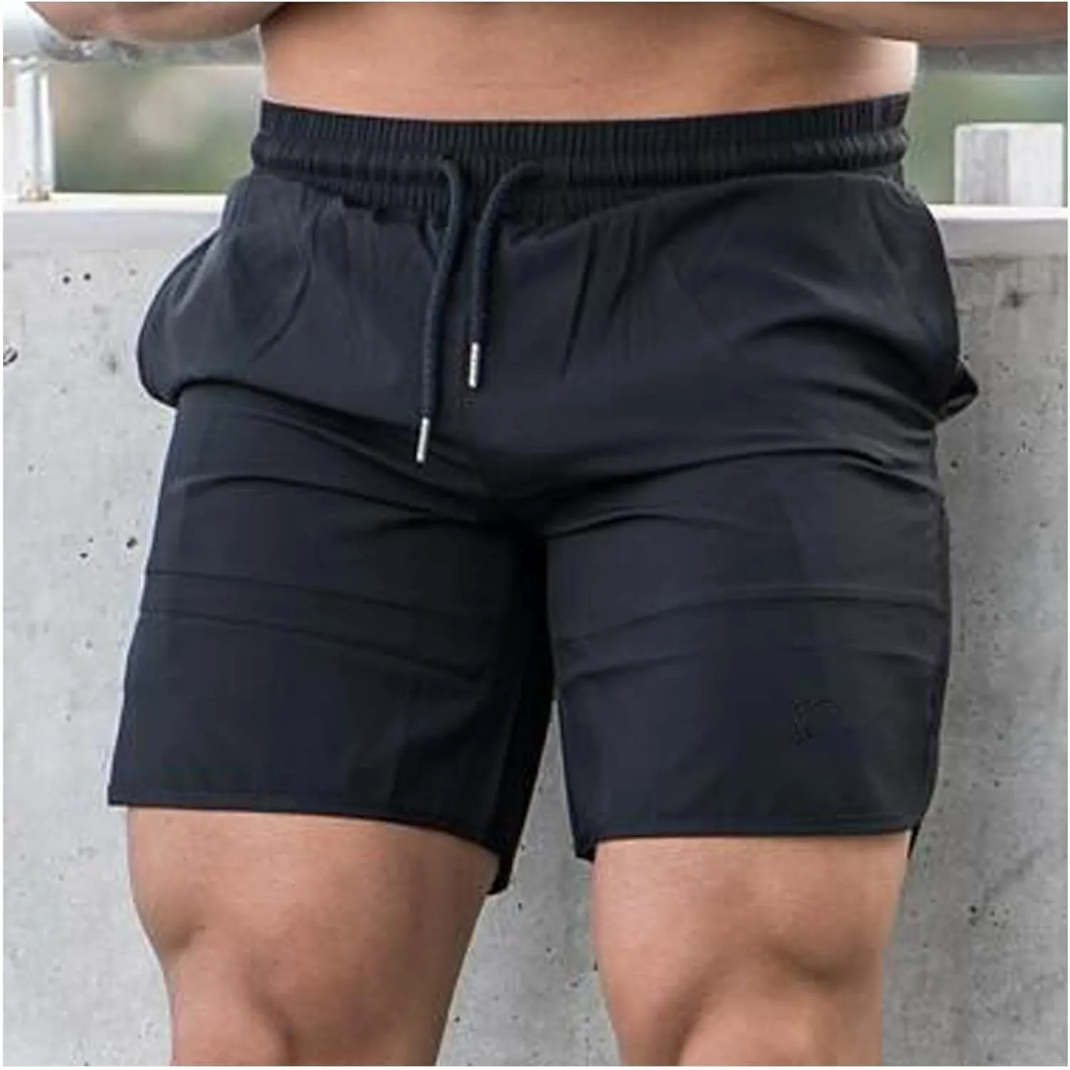 Men's Quick Dry Workout Shorts - 7" Gym Athletic Running Shorts Elastic Waist Exercise Fitness Shorts with Pockets