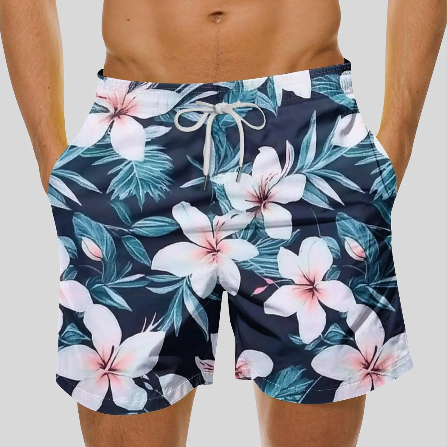 Mens Shorts Lightweight Drawstring Waist Athletic Shorts Summer Quick Dry Beach Gym Workout Running Casual Shorts