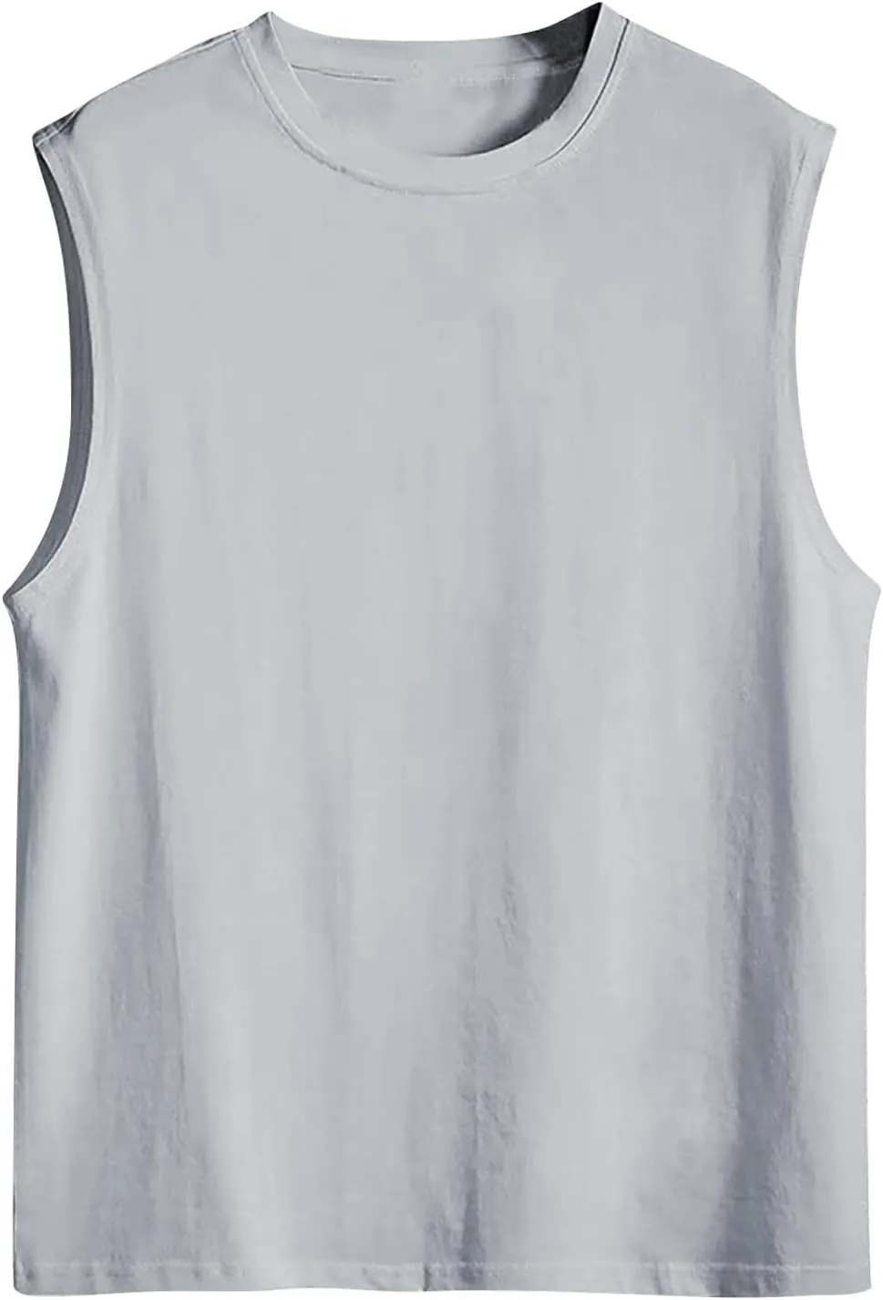 Mens Sleeveless Shirts Summer Solid Quick Dry Tank Tops Gym Bodybuilding Fitness Workout Muscle Vests Stretch Tees
