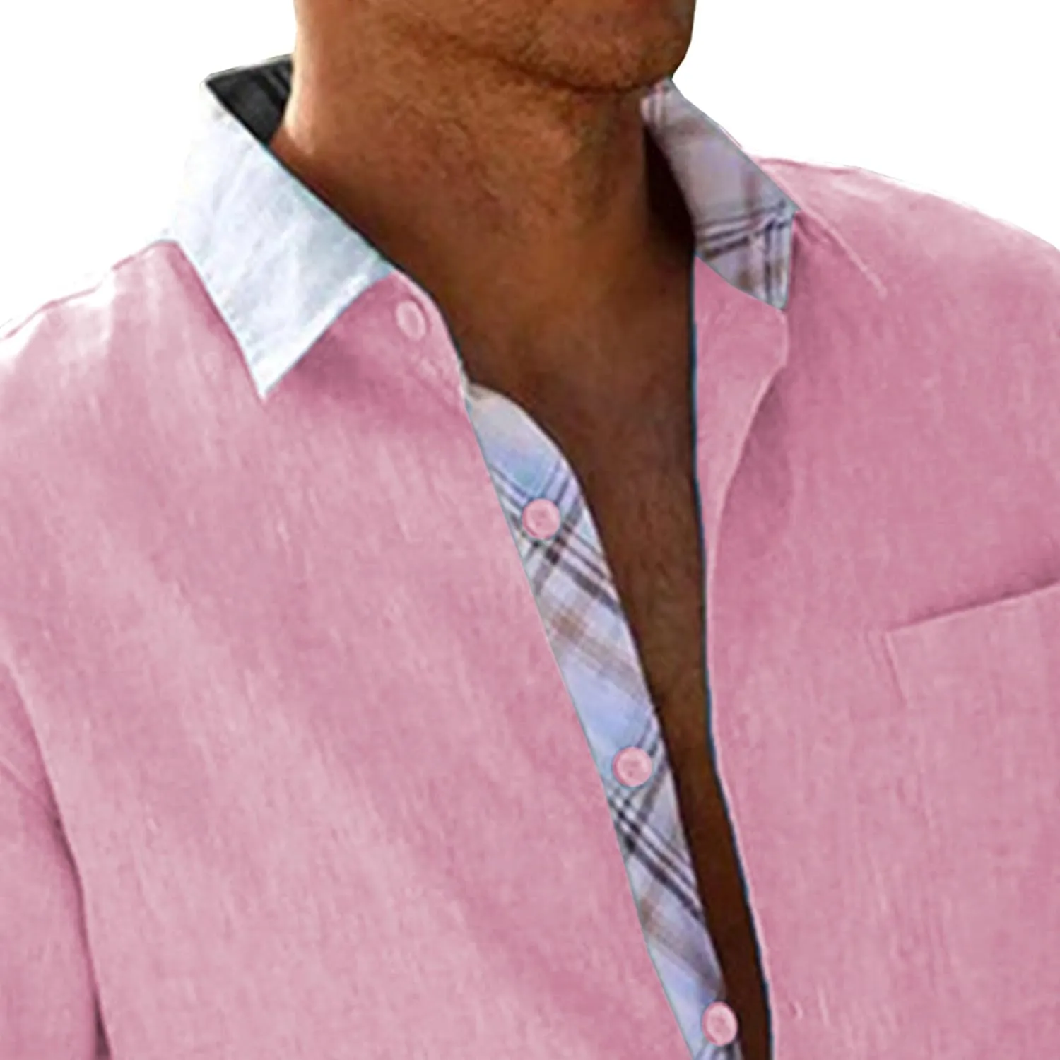 Men's Summer Casual Shirts Short Sleeve Button Down Shirts Lightweight Breathable Cotton Linen Shirt Beach Tops