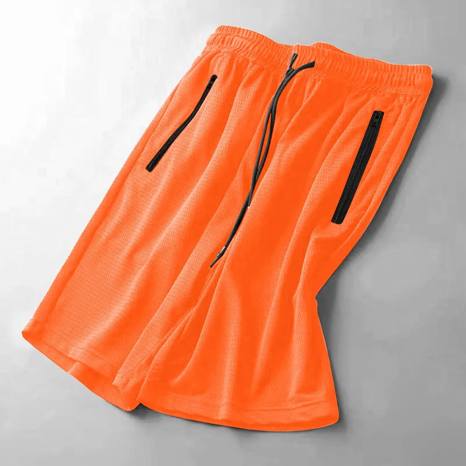 Men's Thin Ice Silk Quick Dry Shorts Casual Drawstring Elastic Waist Stretch Yoga Running Short Pants with Pockets