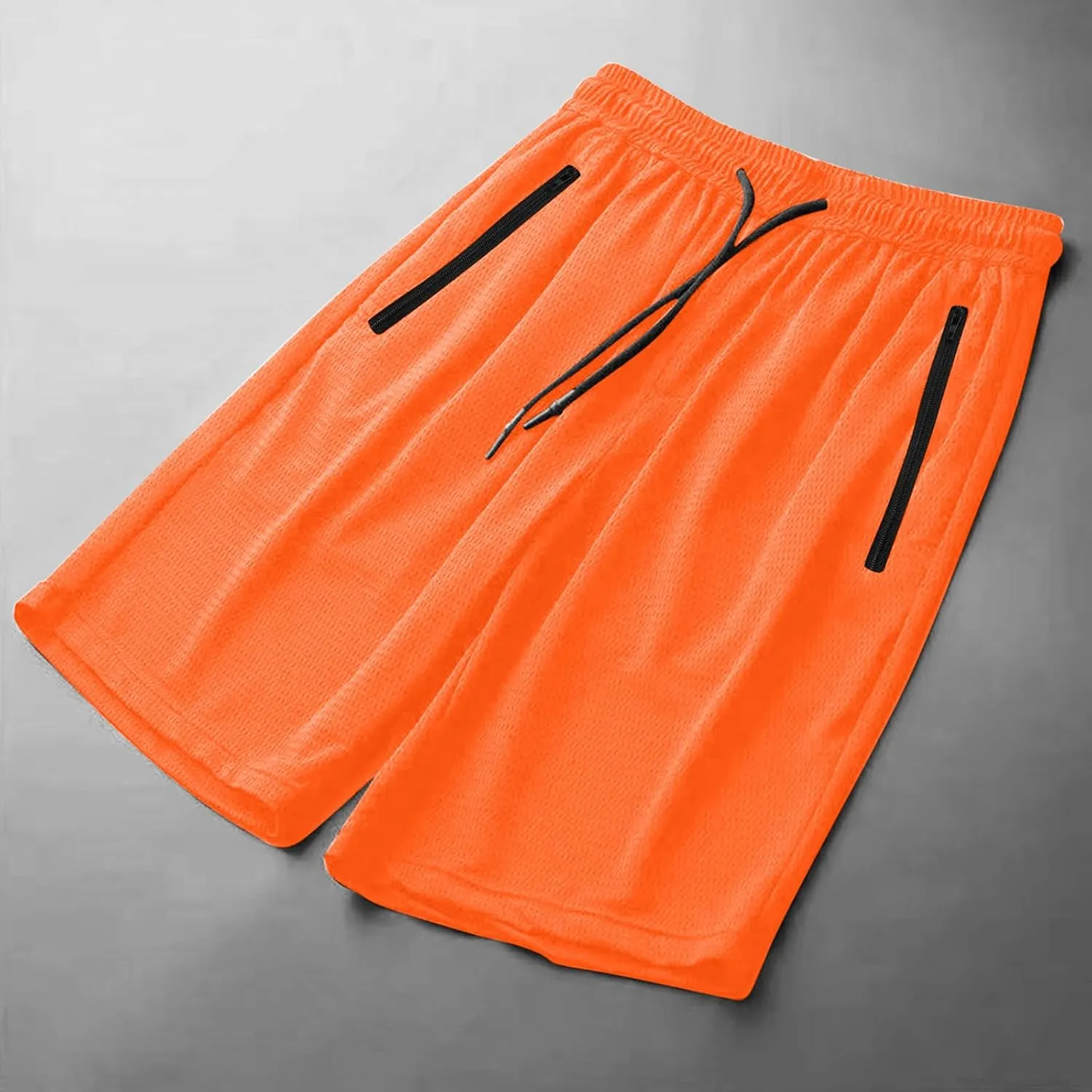 Men's Thin Ice Silk Quick Dry Shorts Casual Drawstring Elastic Waist Stretch Yoga Running Short Pants with Pockets