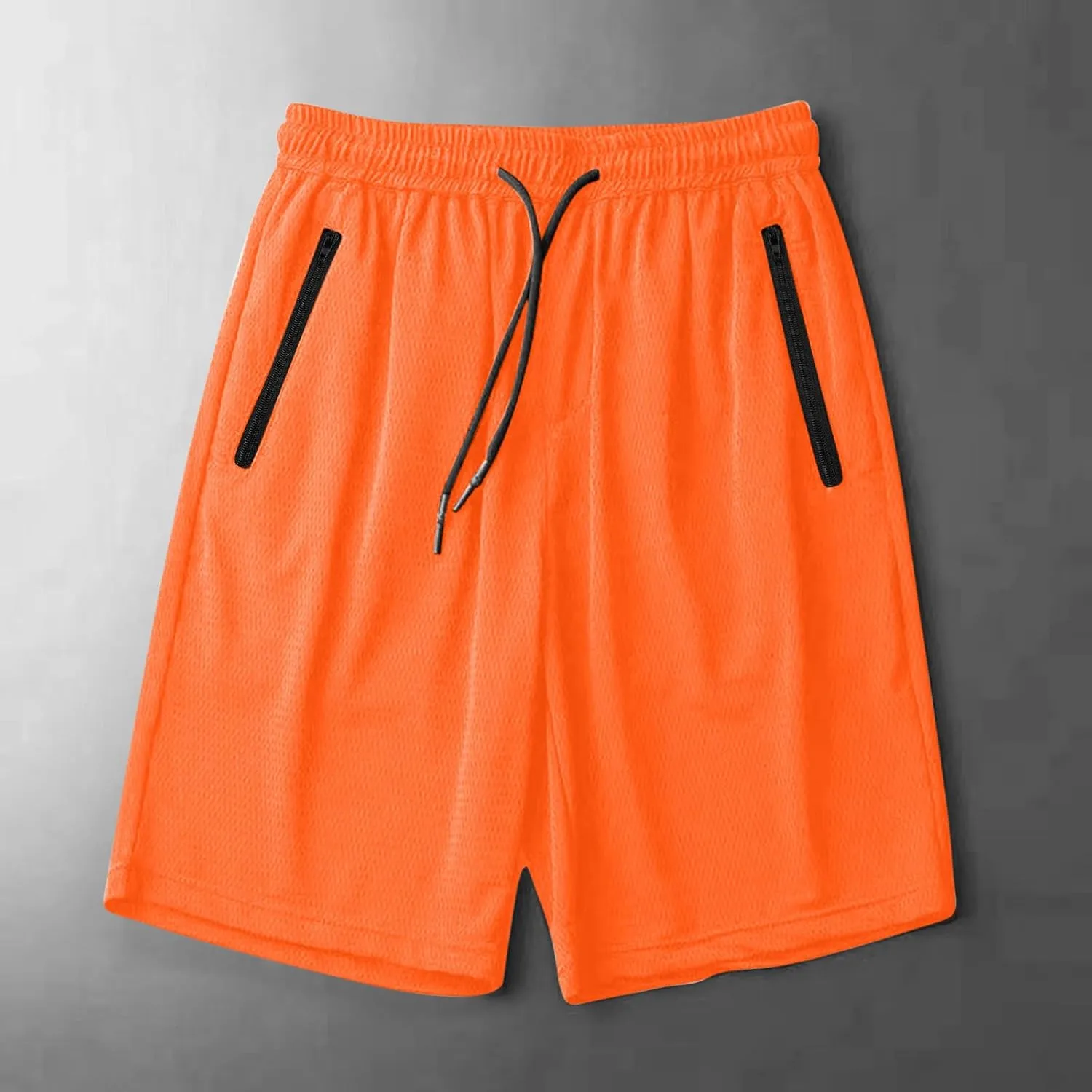 Men's Thin Ice Silk Quick Dry Shorts Casual Drawstring Elastic Waist Stretch Yoga Running Short Pants with Pockets