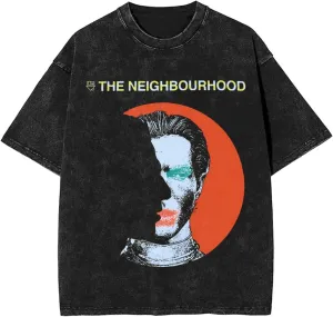 Men's Vintage Oversized T Shirt The Music Neighbourhood Band Fashion Short Sleeve Tops Summer Casual Tees