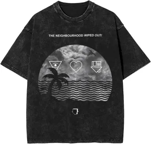Men's Vintage Oversized T Shirt The Music Neighbourhood Band Fashion Short Sleeve Tops Summer Casual Tees
