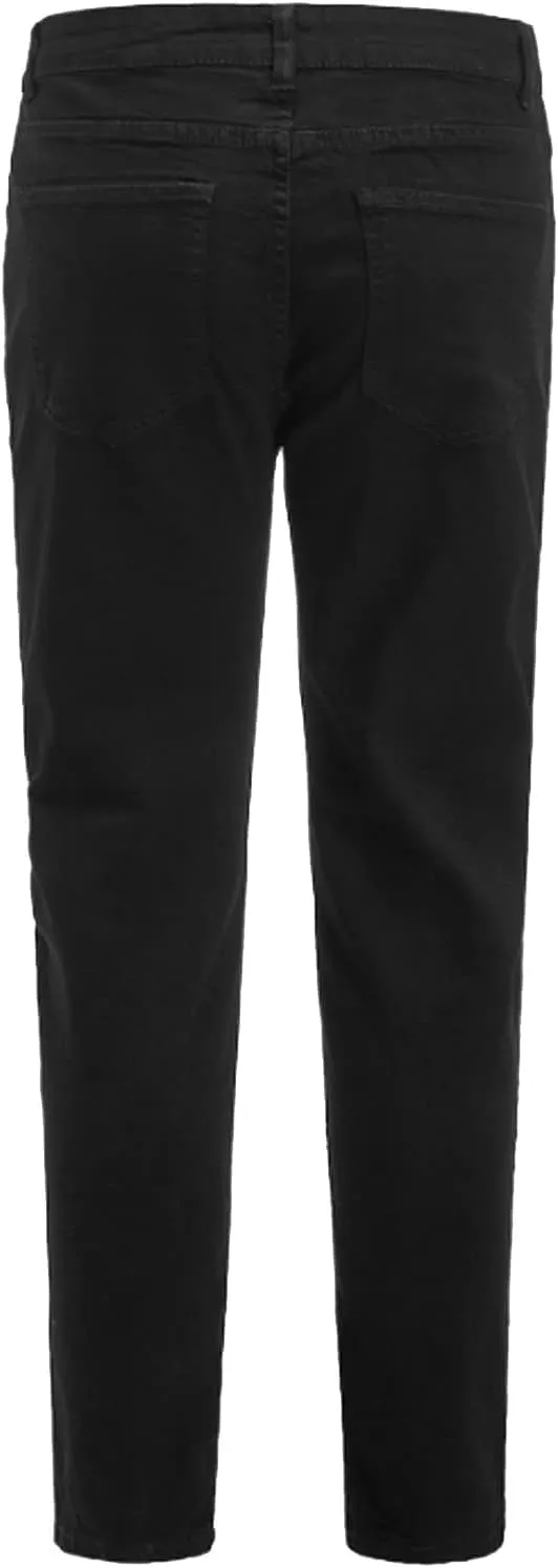 Mens Work Jeans Stretch Flex Classic Camouflage Denim Jeans Flexible Pants Relaxed Wide Leg Denim Trousers Streetwear