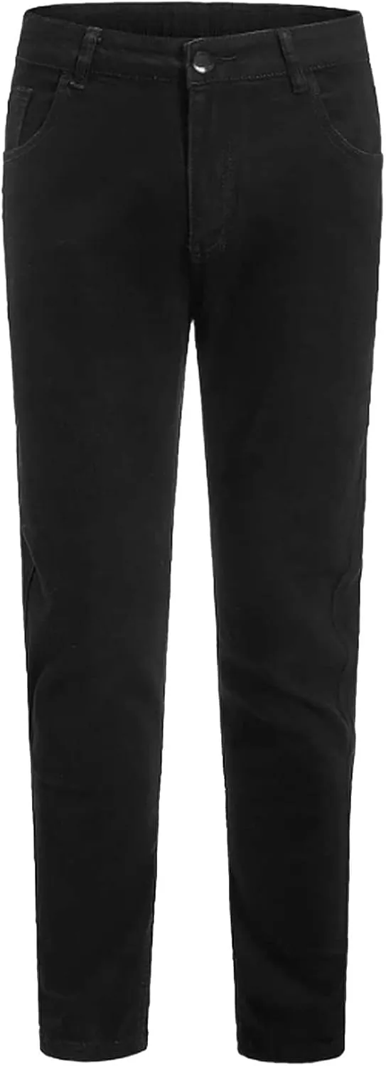 Mens Work Jeans Stretch Flex Classic Camouflage Denim Jeans Flexible Pants Relaxed Wide Leg Denim Trousers Streetwear