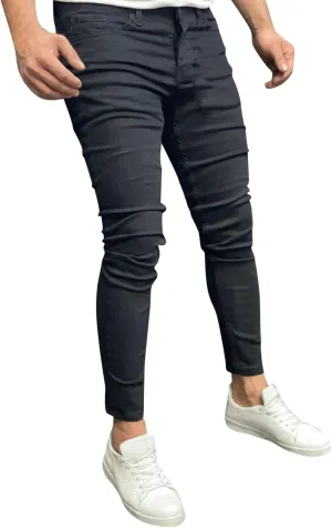 Mens Work Jeans Stretch Flex Classic Camouflage Denim Jeans Flexible Pants Relaxed Wide Leg Denim Trousers Streetwear