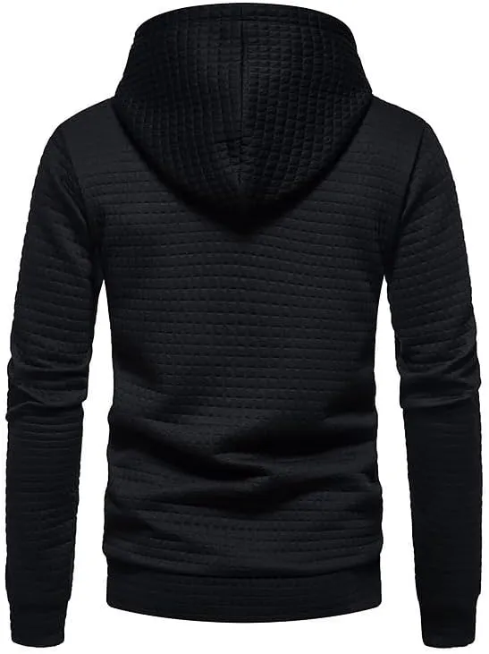 Mens Zip up Hoodies Plaid Pullover Crewneck Sweatshirts Fashion Cotton Warm Loose Casual Tops 2024 Fall Winter New