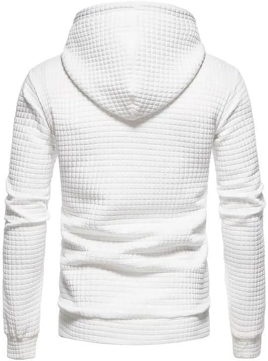 Mens Zip up Hoodies Plaid Pullover Crewneck Sweatshirts Fashion Cotton Warm Loose Casual Tops 2024 Fall Winter New