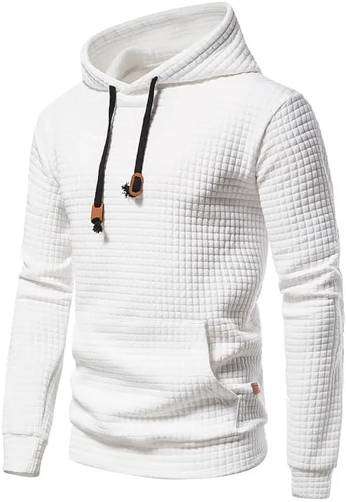 Mens Zip up Hoodies Plaid Pullover Crewneck Sweatshirts Fashion Cotton Warm Loose Casual Tops 2024 Fall Winter New