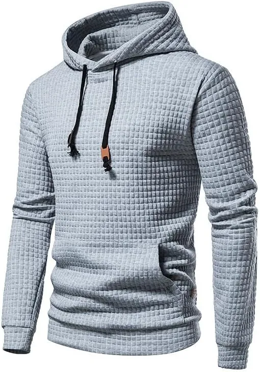 Mens Zip up Hoodies Plaid Pullover Crewneck Sweatshirts Fashion Cotton Warm Loose Casual Tops 2024 Fall Winter New