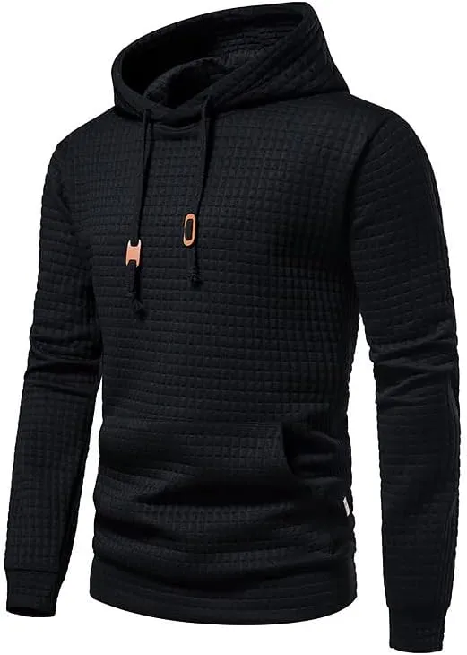 Mens Zip up Hoodies Plaid Pullover Crewneck Sweatshirts Fashion Cotton Warm Loose Casual Tops 2024 Fall Winter New