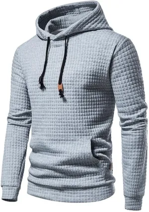 Mens Zip up Hoodies Plaid Pullover Crewneck Sweatshirts Fashion Cotton Warm Loose Casual Tops 2024 Fall Winter New