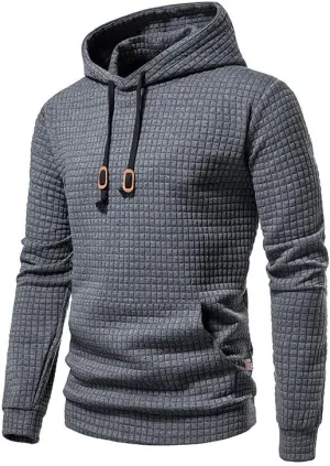 Mens Zip up Hoodies Plaid Pullover Crewneck Sweatshirts Fashion Cotton Warm Loose Casual Tops 2024 Fall Winter New