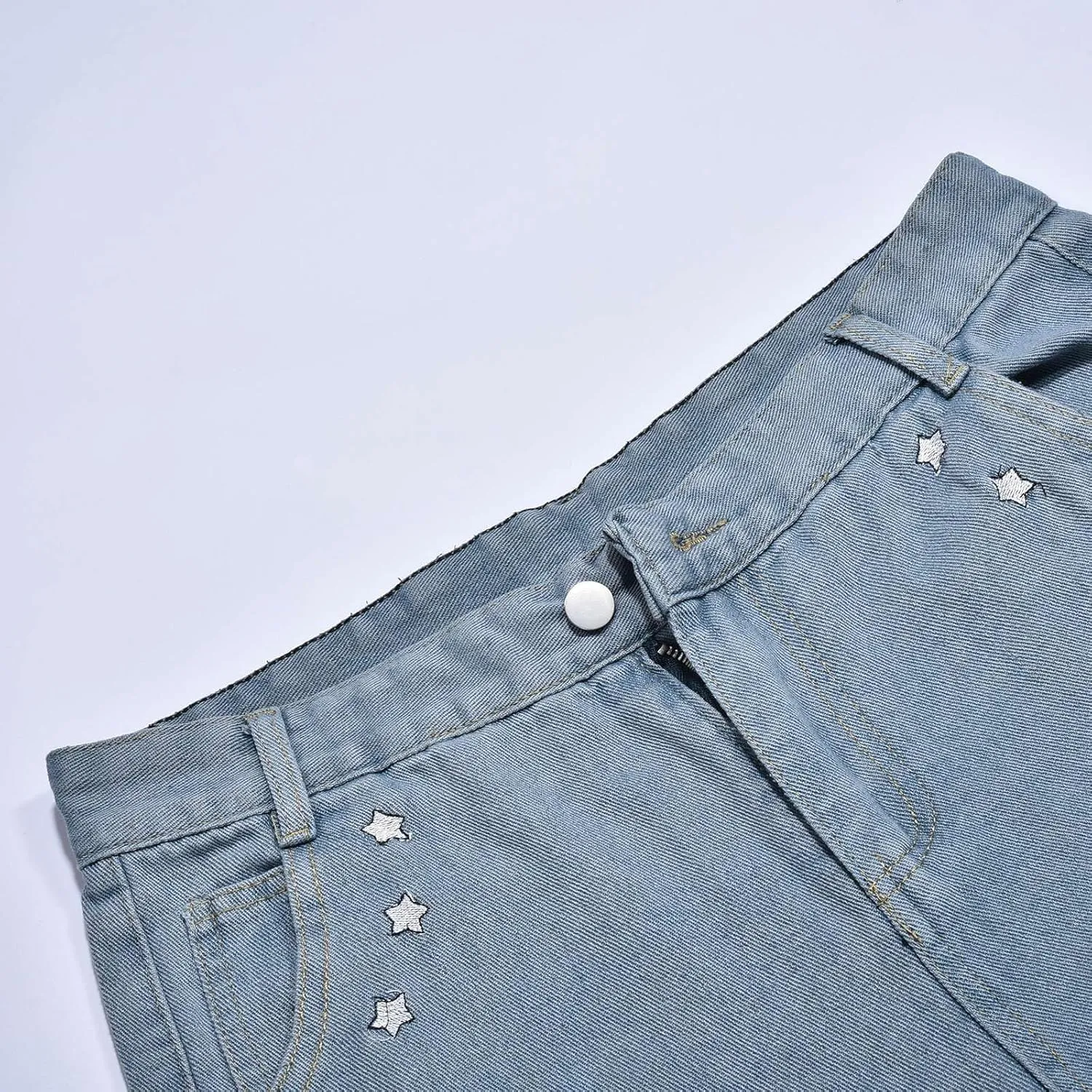 MIDOO Jeans for Men Ripped Design Comfort Flex Waist Embroidered Denim Pants Stretch Comfy Work Jeans Tapered Leg Trousers
