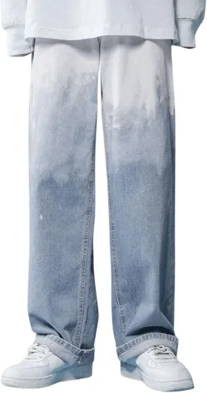 MIDOO Jeans for Men Ripped Design Comfort Flex Waist Embroidered Denim Pants Stretch Comfy Work Jeans Tapered Leg Trousers