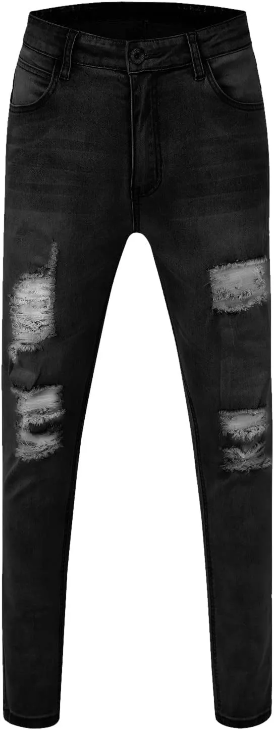 MIDOO Jeans Pants for Men Straight Casual Aesthetic Jeans Straight Leg Pants Lightweight Stretch Denim Pants Trousers