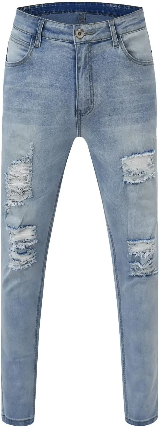 MIDOO Jeans Pants for Men Straight Casual Aesthetic Jeans Straight Leg Pants Lightweight Stretch Denim Pants Trousers