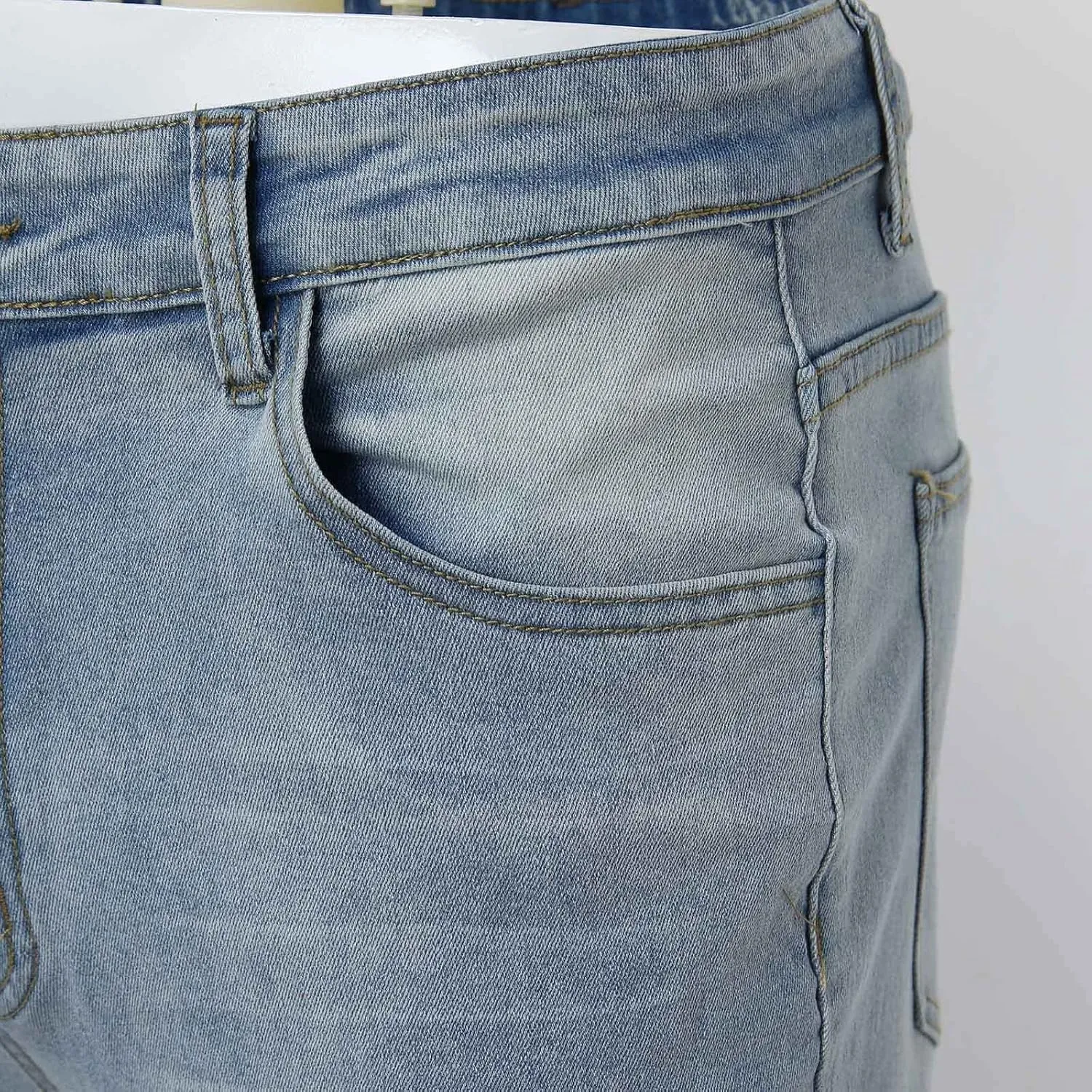 MIDOO Jeans Pants for Men Straight Casual Aesthetic Jeans Straight Leg Pants Lightweight Stretch Denim Pants Trousers