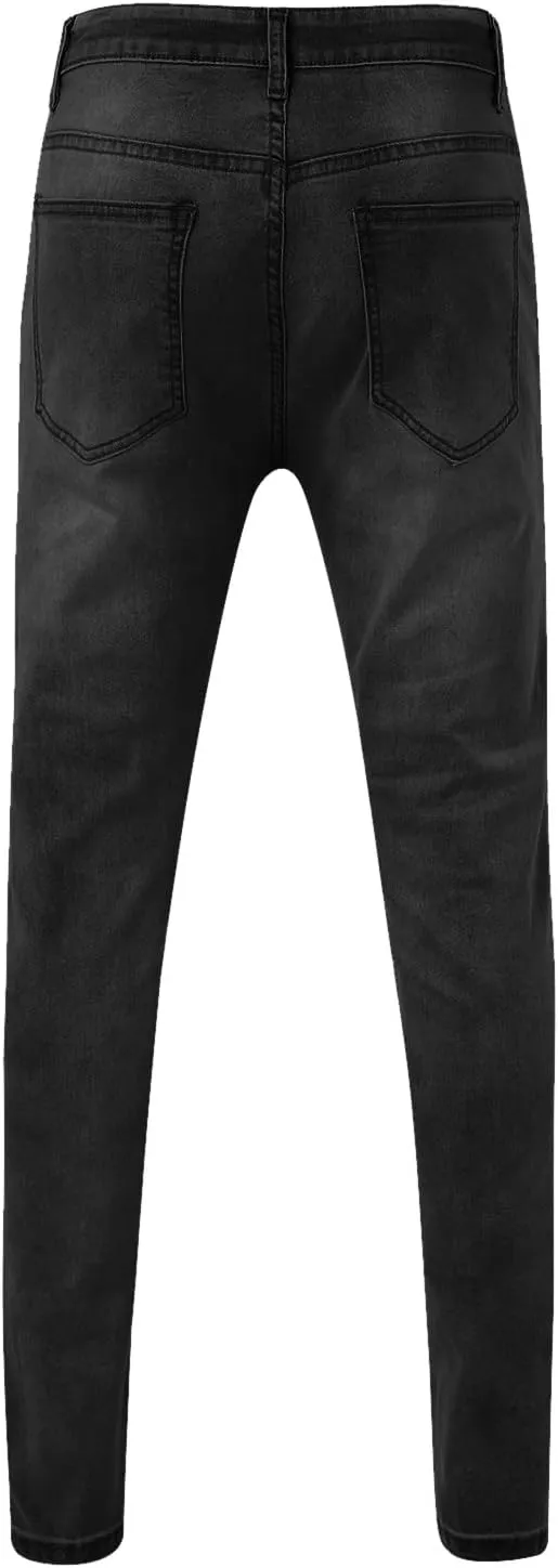 MIDOO Jeans Pants for Men Straight Casual Aesthetic Jeans Straight Leg Pants Lightweight Stretch Denim Pants Trousers