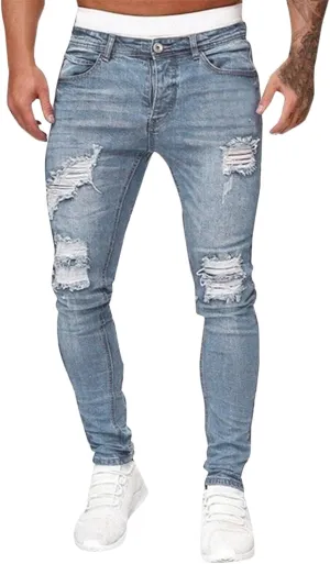 MIDOO Jeans Pants for Men Straight Casual Aesthetic Jeans Straight Leg Pants Lightweight Stretch Denim Pants Trousers