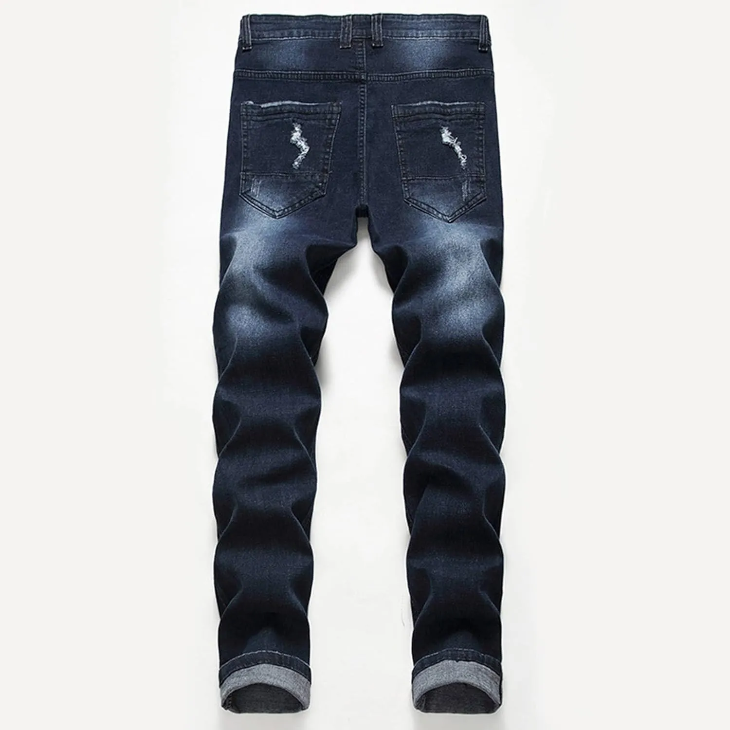 MIDOO Ripped Jeans Men Relaxed Fit Distressed Straight Leg Denim Pants Fashion Comfort Pants Trousers with Pockets